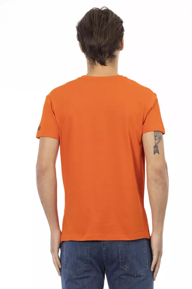 "Orange Cotton Men T-Shirt"