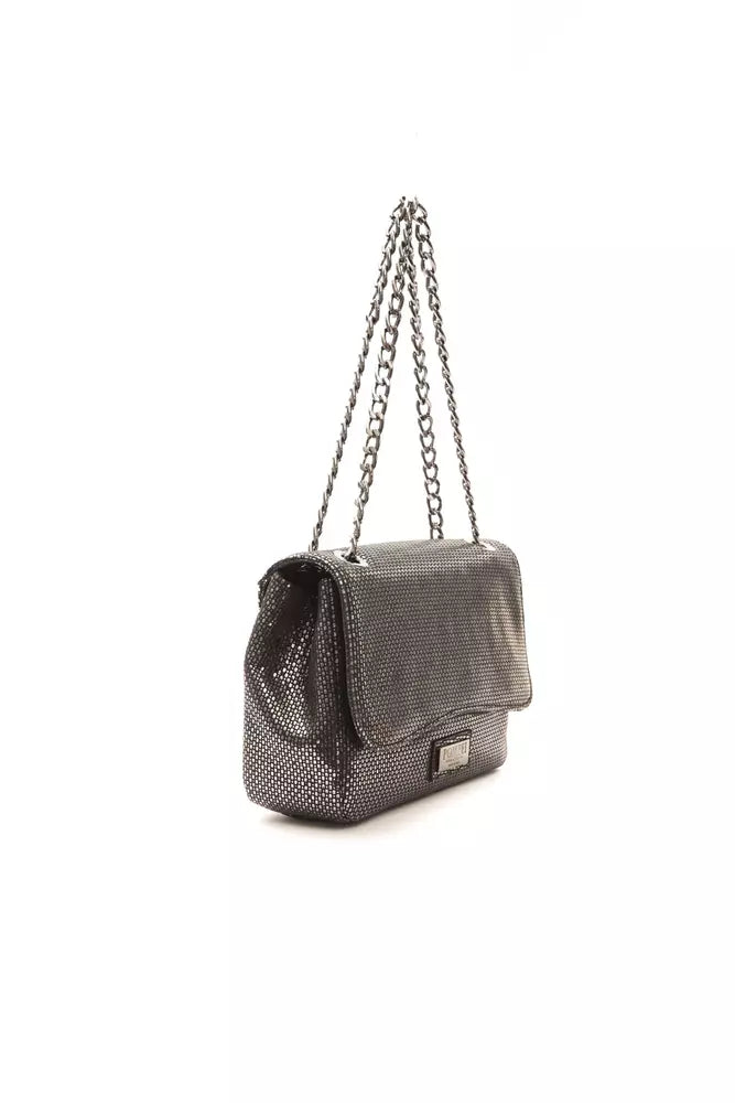 Gray Leather Women Crossbody Bag