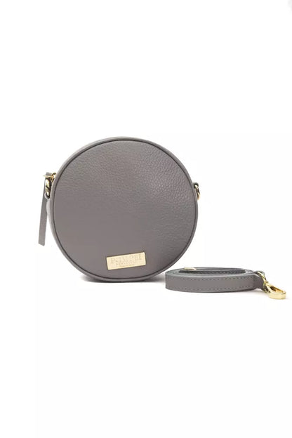 Gray Leather Women Crossbody Bag