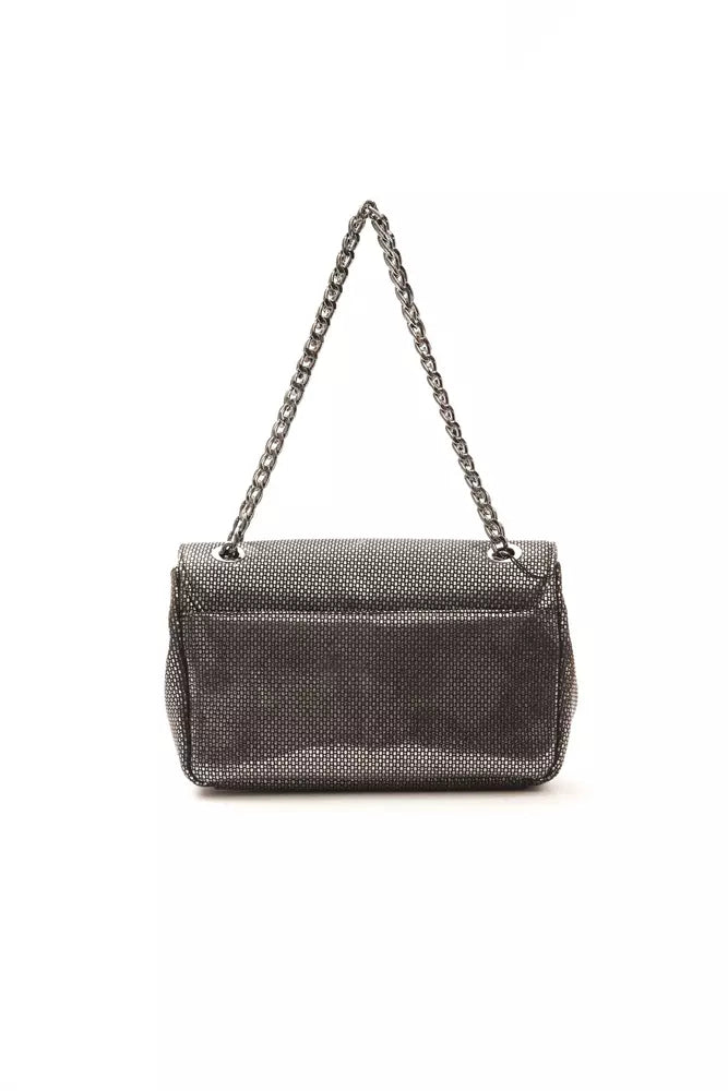 Gray Leather Women Crossbody Bag