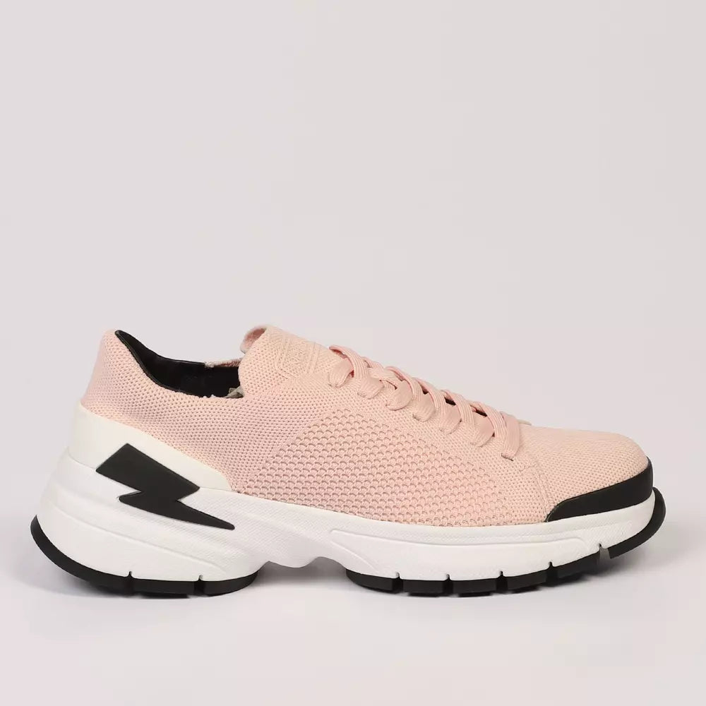 Pink Textile Men Sneaker