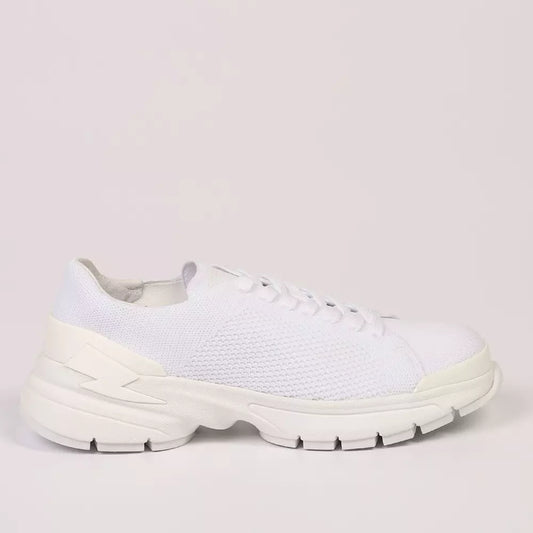 White Textile Men Sneaker