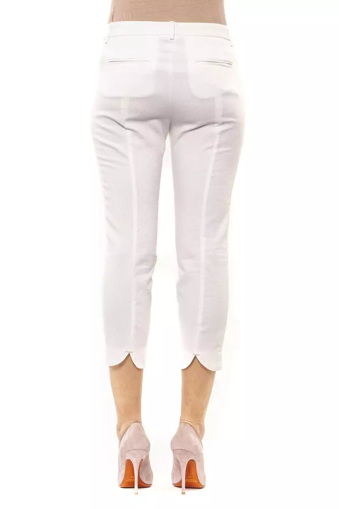 White Cotton Women Pant