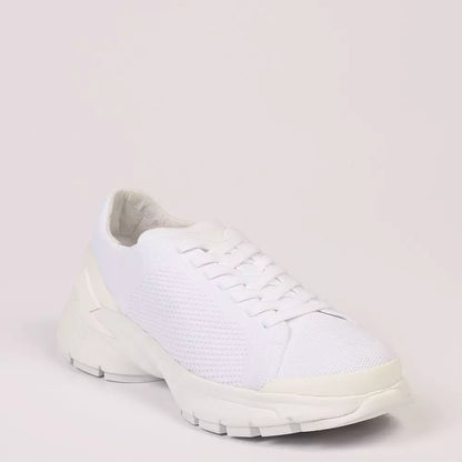 White Textile Men Sneaker