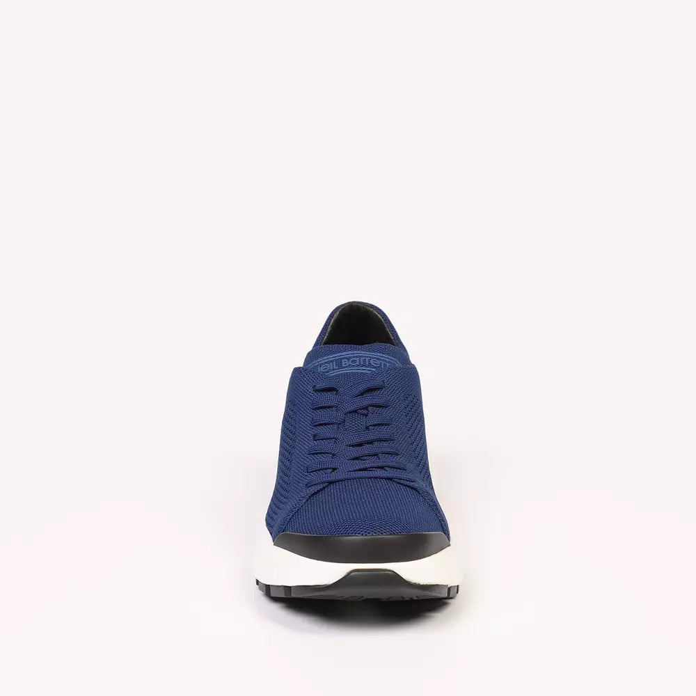 Blue Textile Men Sneaker