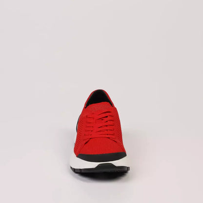 Red Textile Men Sneaker