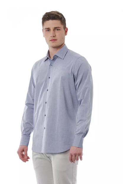 Gray Cotton Men Shirt