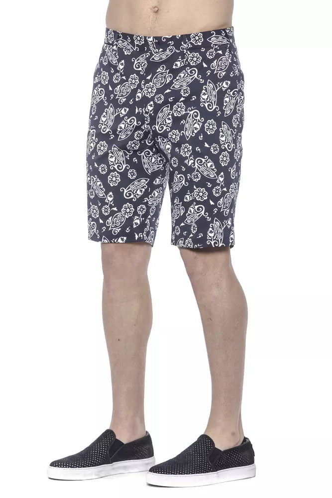 Blue Cotton Men's Bermuda Short