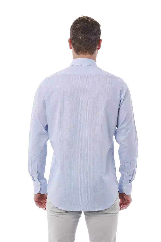 Light Blue Cotton Men Shirt