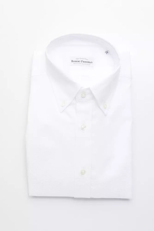 White Cotton Men Shirt