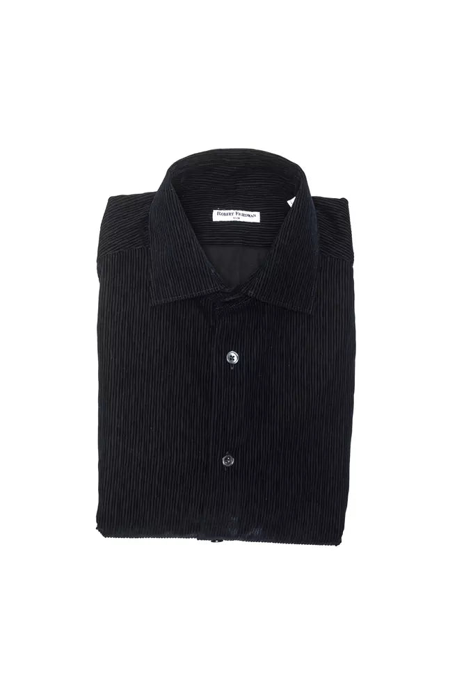 Black Cotton Men's Shirt