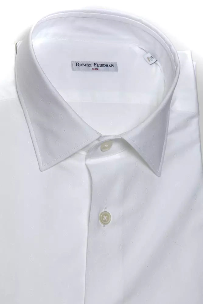 White Cotton Men's Shirt