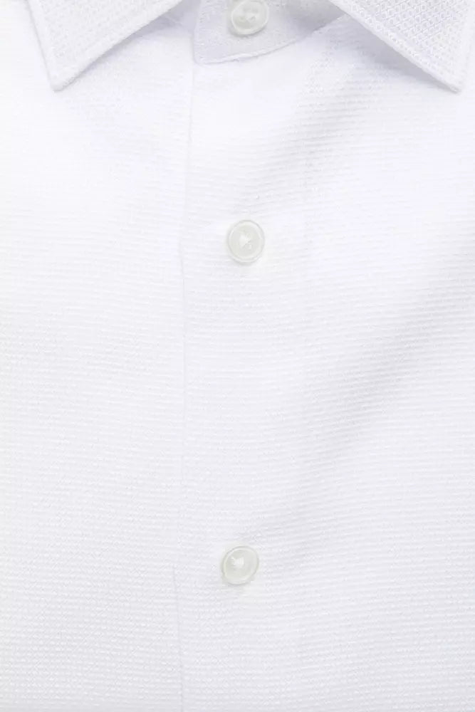 White Cotton Men's Shirt