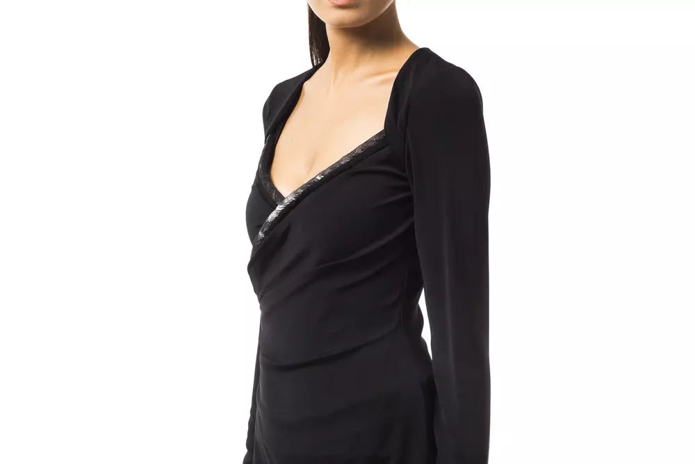 Black Viscose Women Top