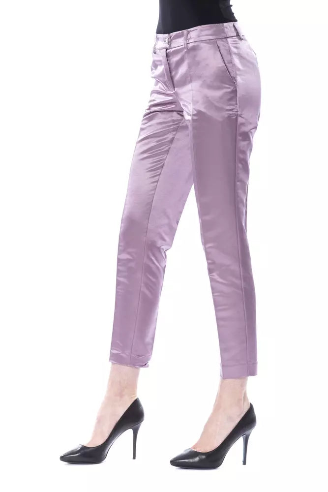 Purple Cotton Women Pants