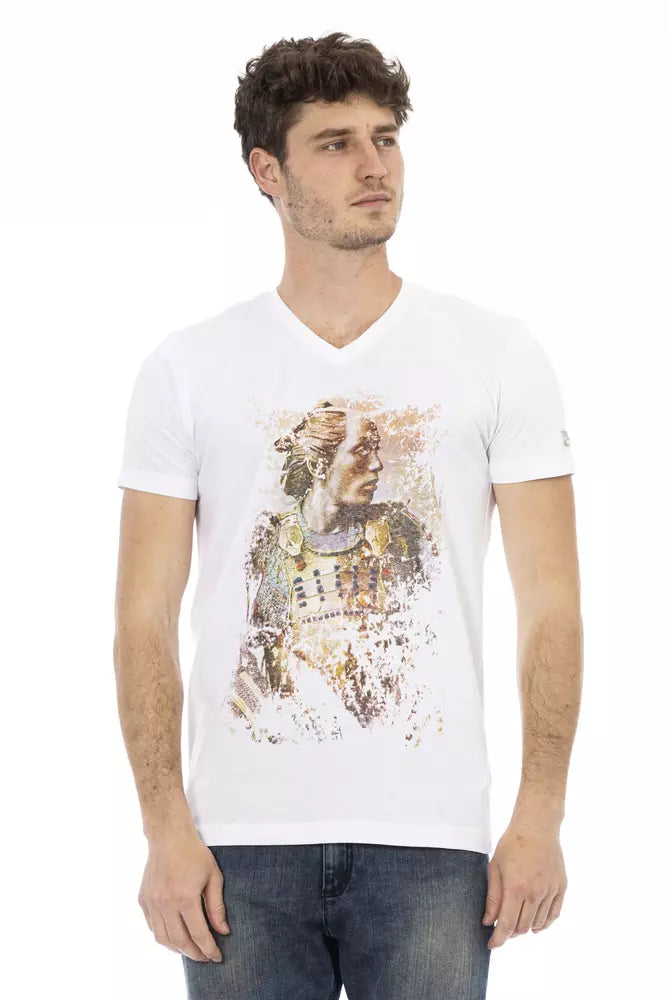 White Cotton Men T-Shirt