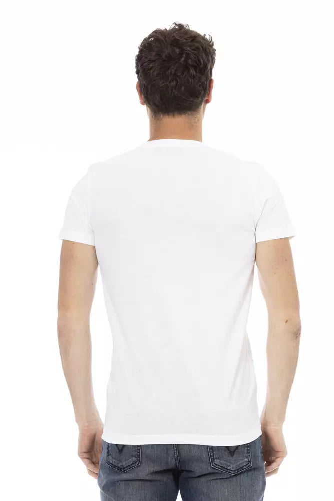 White Cotton Men T-Shirt