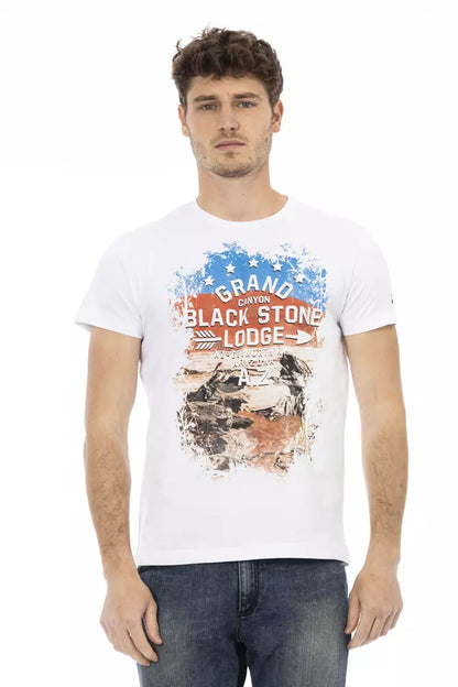 White Cotton Men's T-Shirt