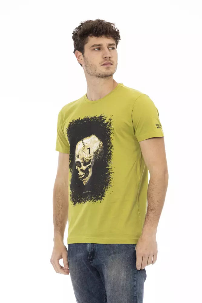 Green Cotton Men T-Shirt