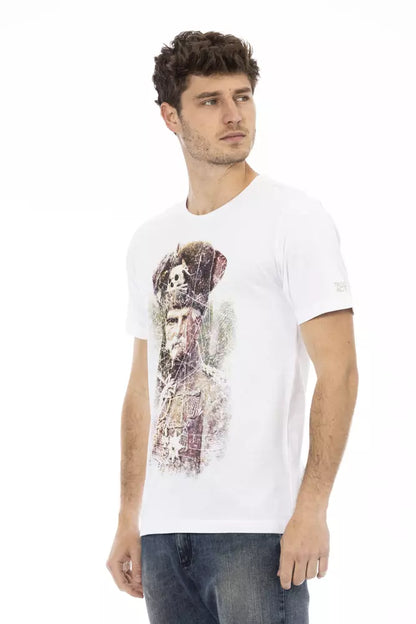 White Cotton Men T-Shirt