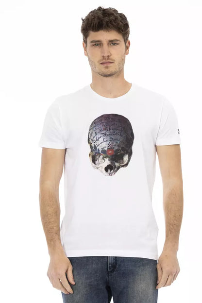 White Cotton Men T-Shirt