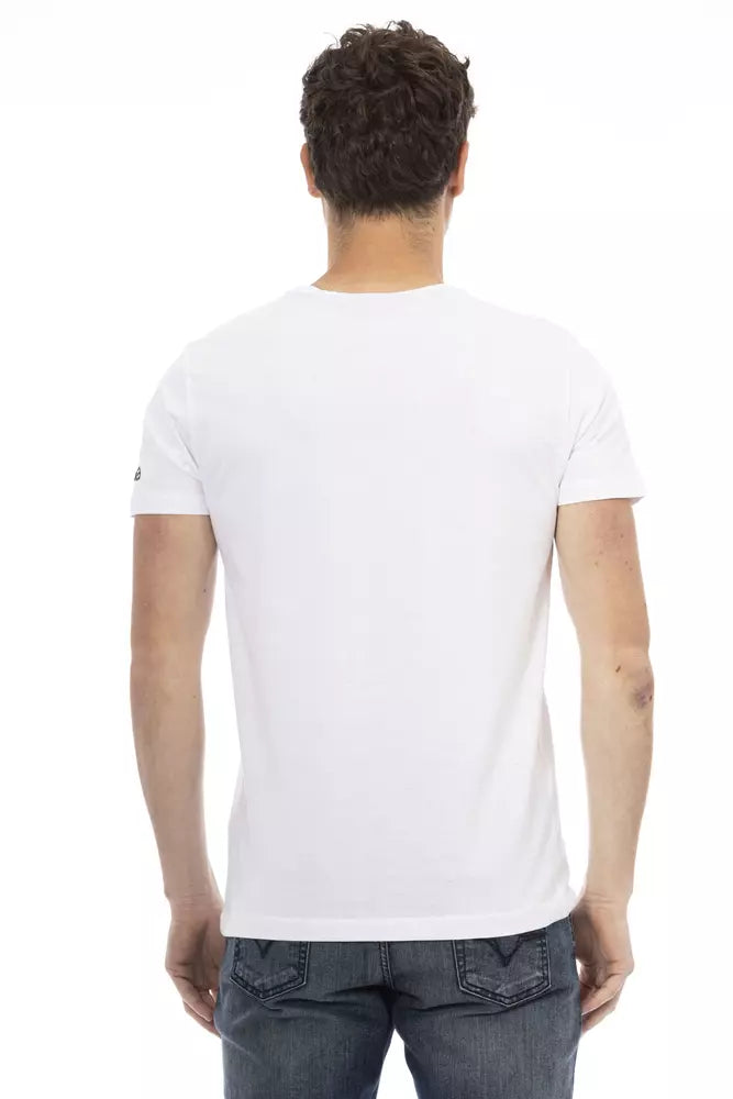 White Cotton Men T-Shirt