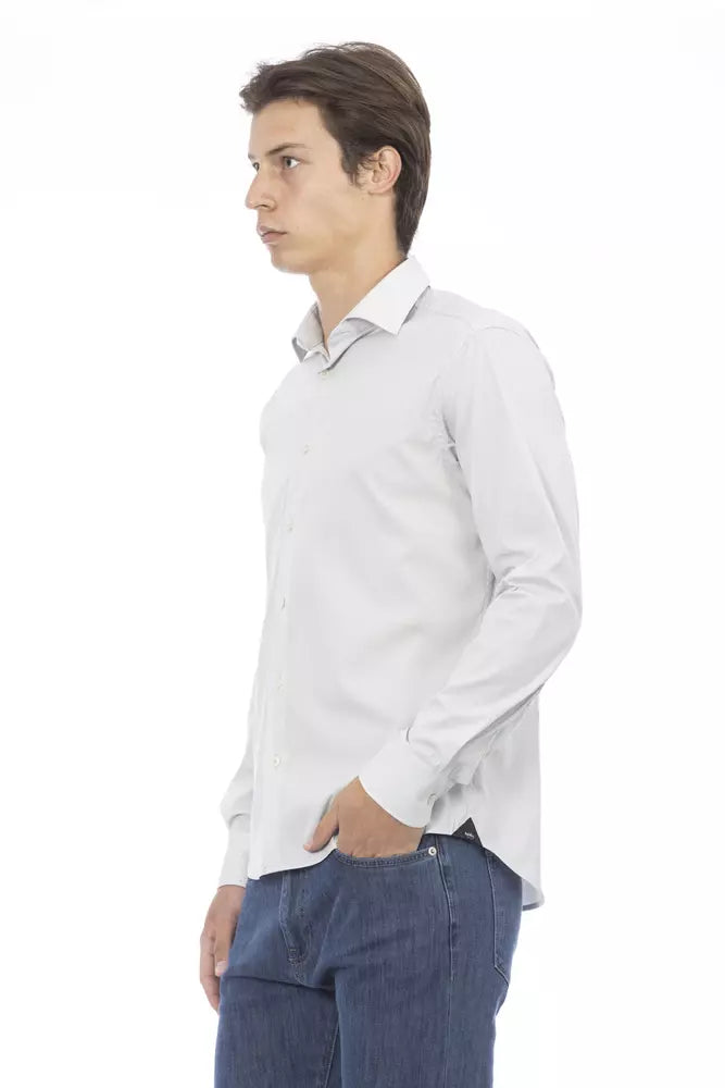 Gray Cotton Men Shirt