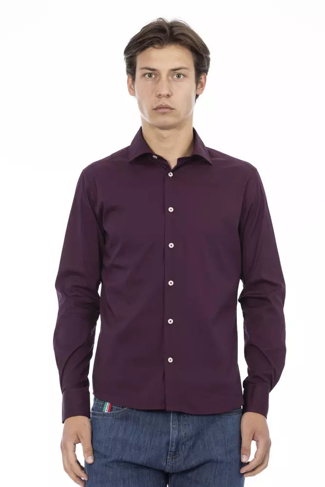 Bordeaux Cotton Men Shirt