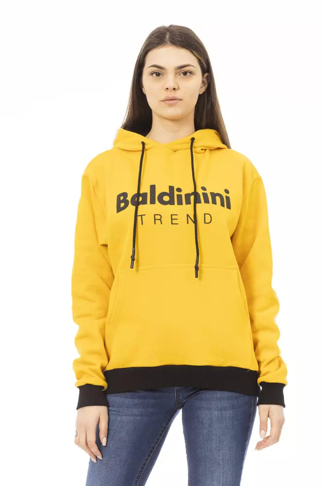 Yellow Cotton Women Sweater