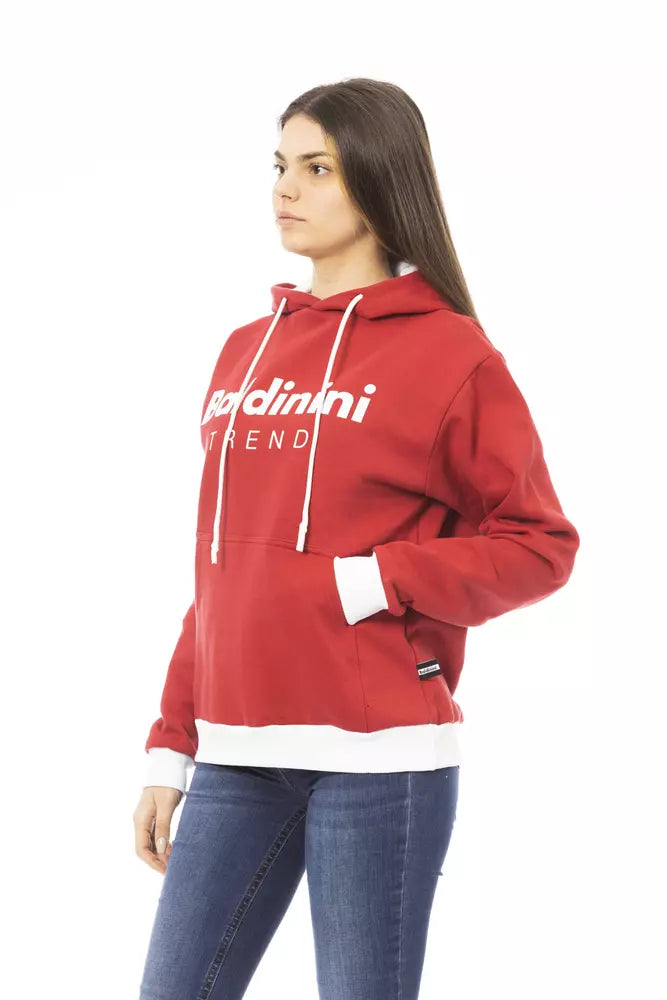 Red Cotton Women's Hoodie