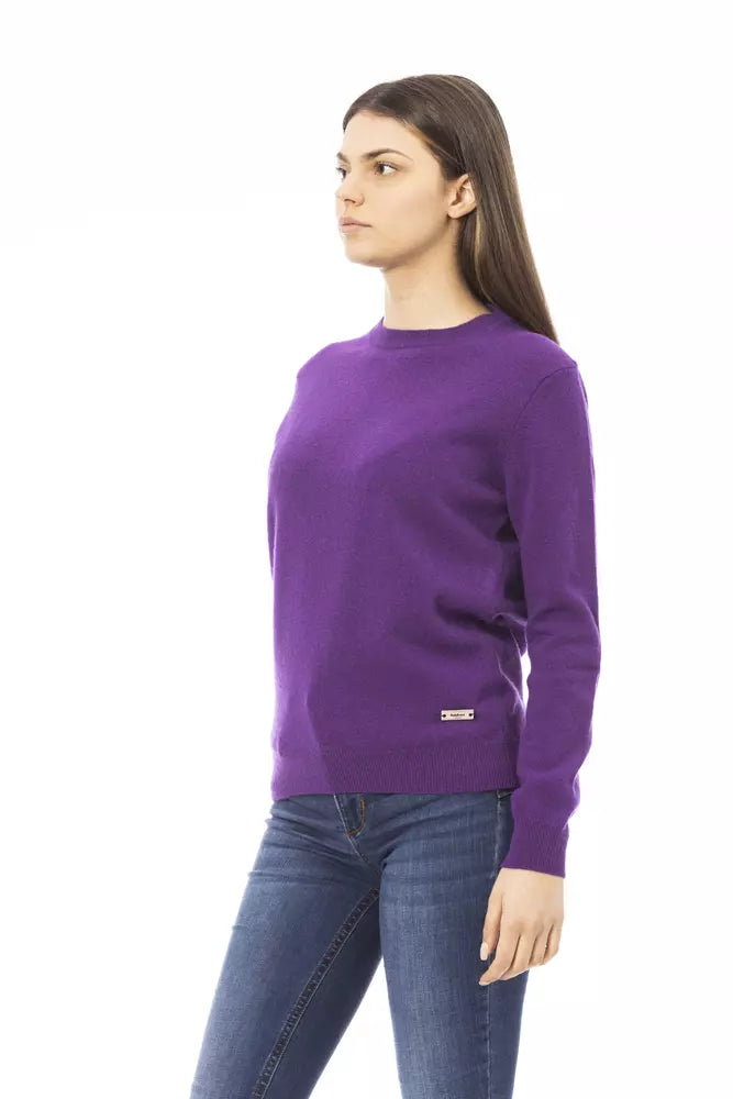 Purple Wool Women Sweater