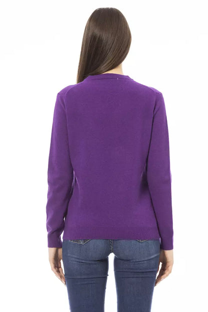 Purple Wool Women Sweater