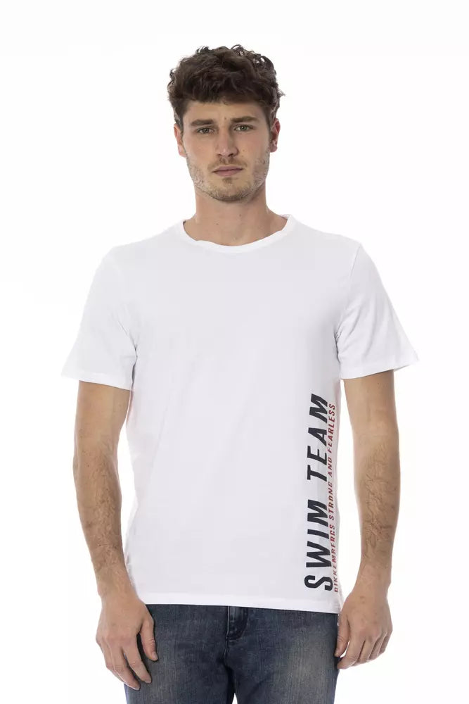 White Cotton Men T-Shirt