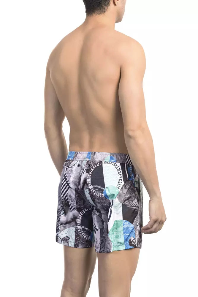 Multicolor Polyester Men Swim Short