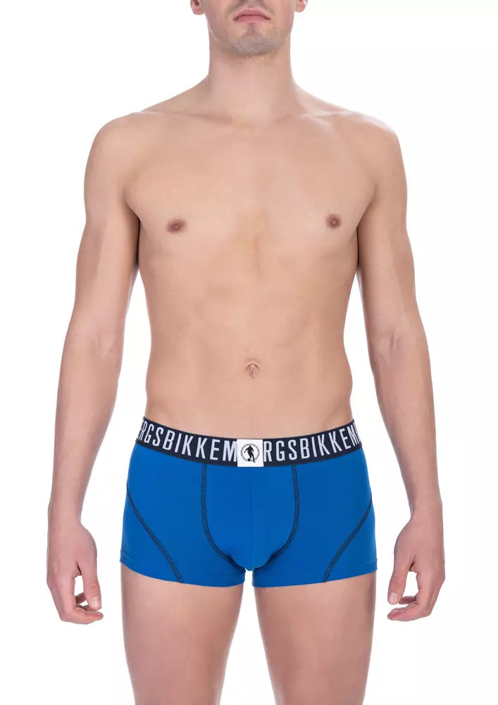 Blue Cotton Men Underwear Trunk