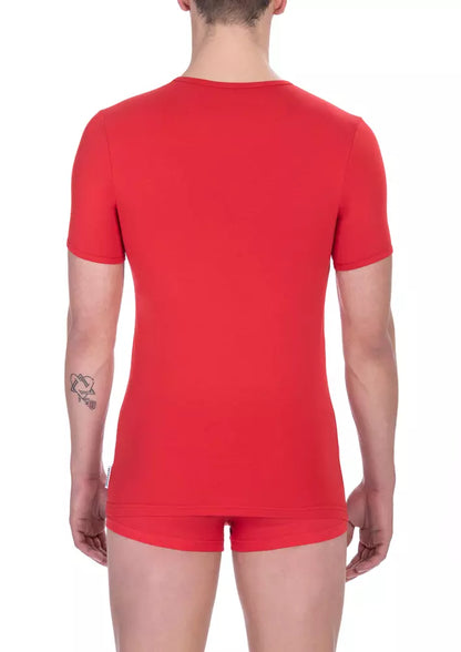 Red Cotton Men T-Shirt