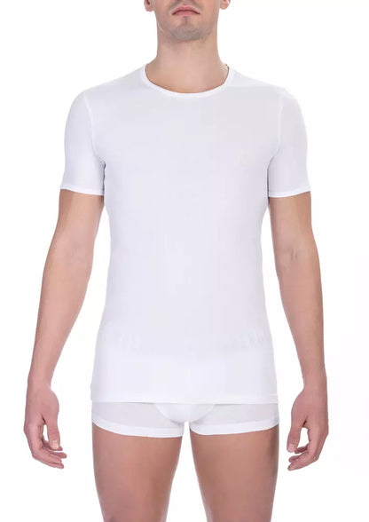 White Cotton Men T-Shirt