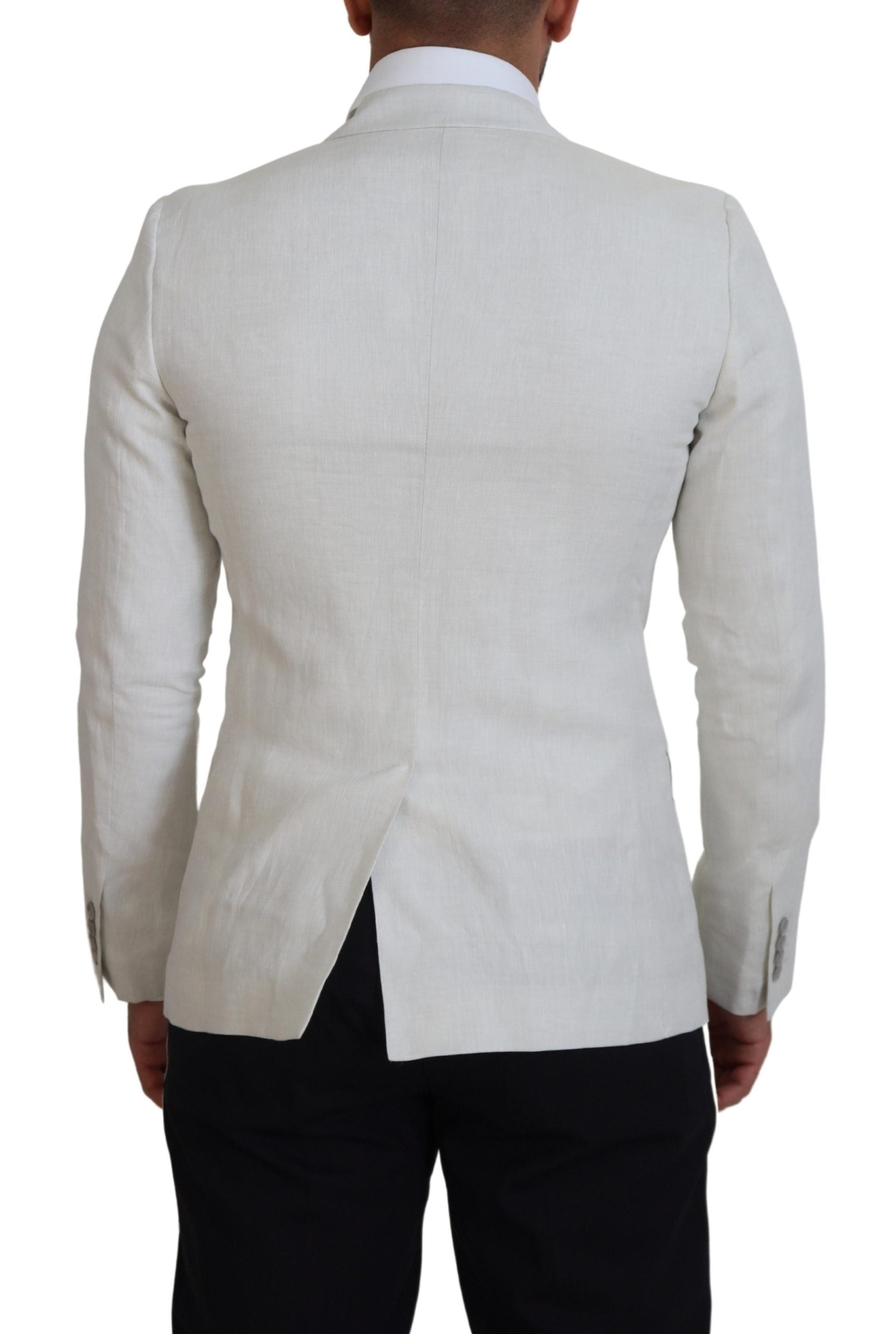 Elegant White Sicilia Single Breasted Blazer