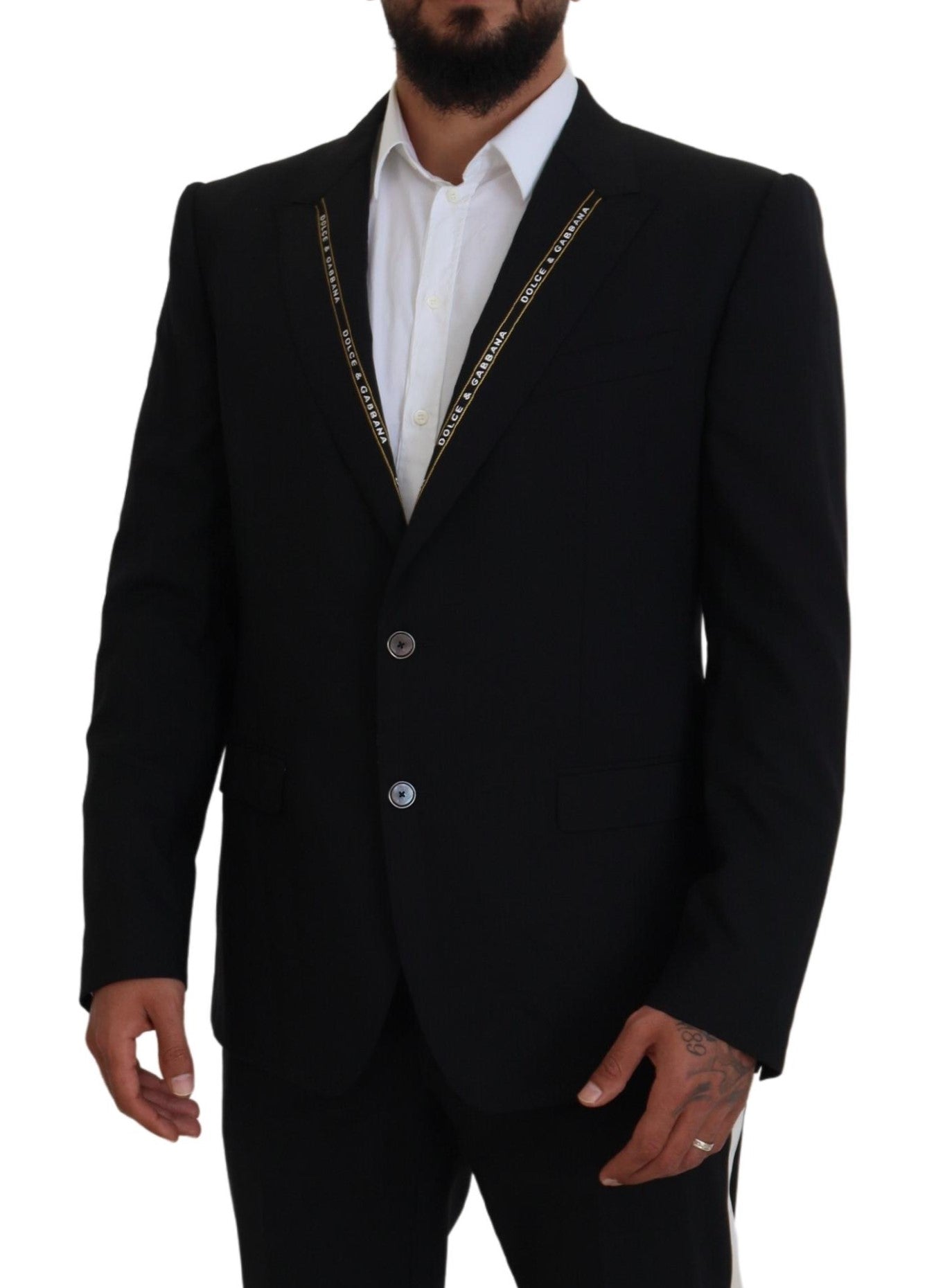 Sicilian Style Black Single Breasted Blazer