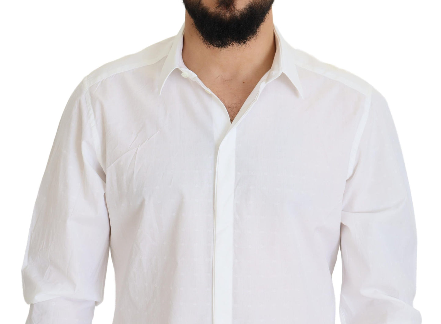 Elegance Reimagined White Cotton Dress Shirt