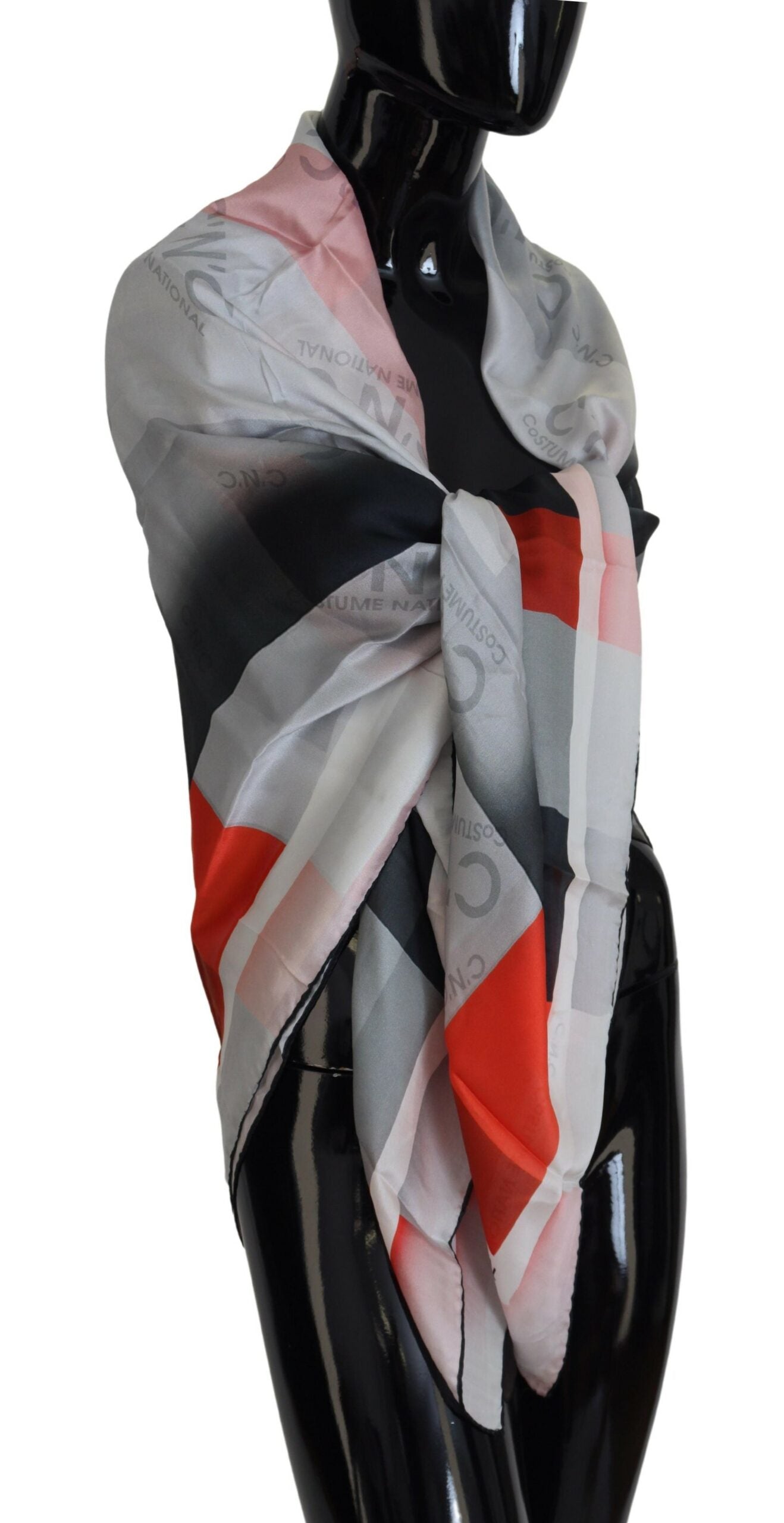 Elegant Checkered Silk Scarf