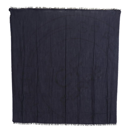 Elegant Fringed Wool Blend Scarf