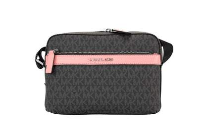 Cooper Small Black Pink Signature PVC Utility Crossbody Bag