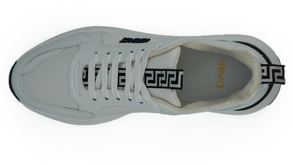 Sleek White Calf Leather Sneakers