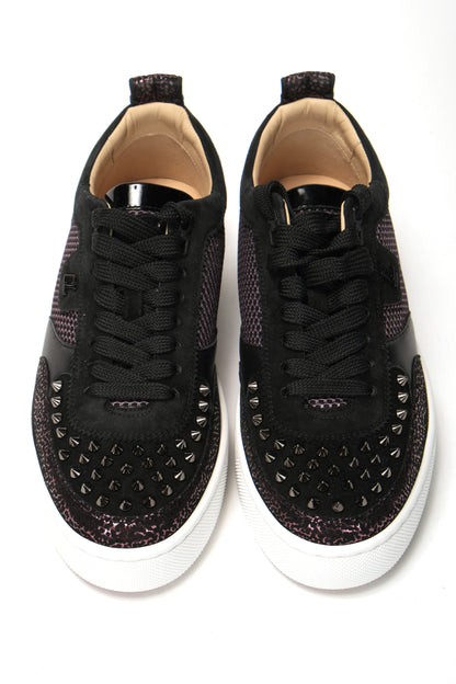 Version Black Happy Rui Spikes Flat Shoes