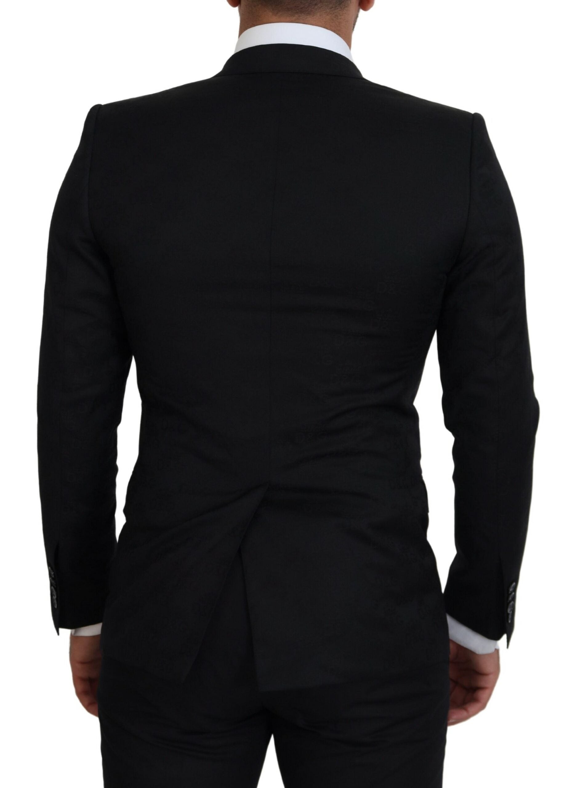 Elegant Martini Style Black Formal Blazer