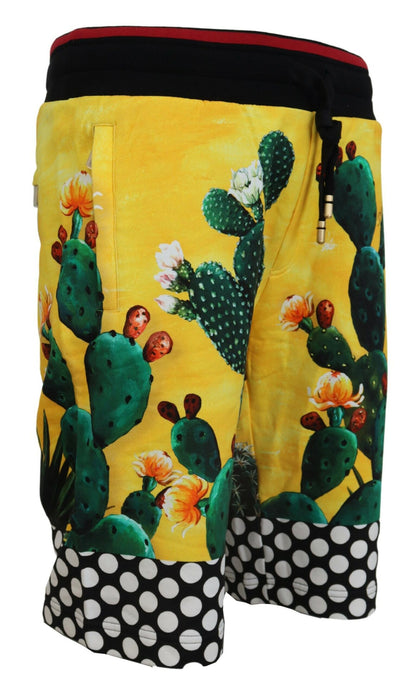 Multicolor Cactus Print Sweat Shorts