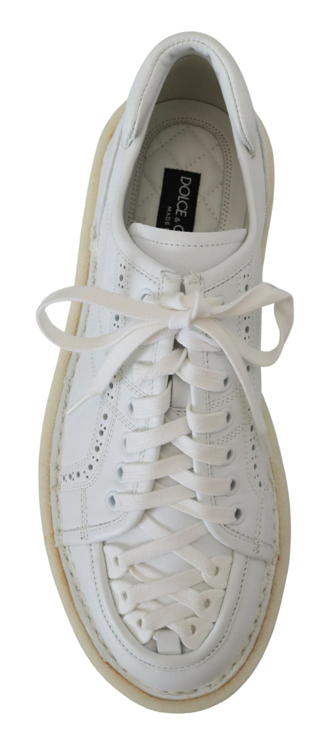 Elegant White Low Top Oxford Sneakers