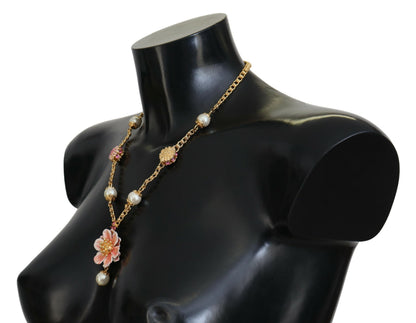 Elegant Floral Statement Charm Necklace