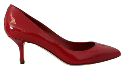 Exquisite Red Patent Leather Pumps